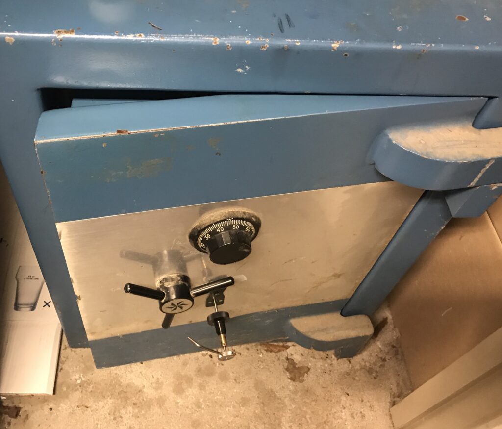 Safe opened after lost key